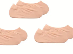 3 Pairs Solid Invisible Socks