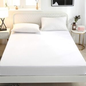 WHITE FITTED SHEET