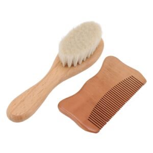 INFANT WOODEN WOOL BRUSH COMB
