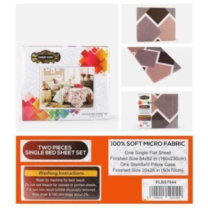 P/LIFE SNGL 2PCS BEDSHEET 150x230 PLBS7044