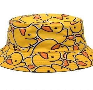 Cartoon Bucket Hat Yellow Duck