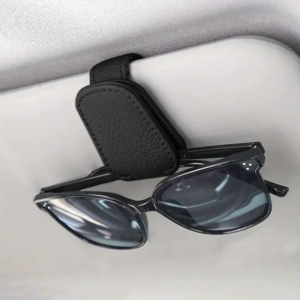 Sunglasses Holders for Car, Magnetic Genuine Leather Sunglasses Clip.