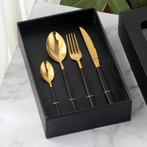 16PCS BLACK GOLD