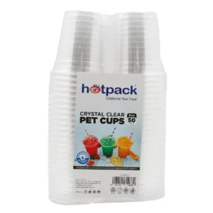 HOTPACK Clear PET Cups 8oz 50pcs