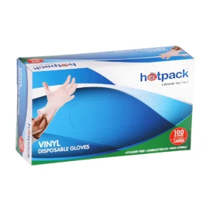 HOTPACK Powder Free Vinyl Gloves Large 100pcs
