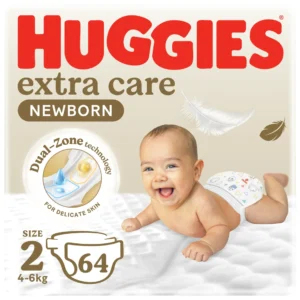 HUGGIES EXTRA CARE NEWBORN SIZE 2 - 64PCS