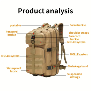1pc trendy Backpack, Water-Resistant Lightweight Bag, Camouflage Backpack, Large capacity Travel Bag
