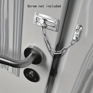 1pc, Stainless Steel Door Chain Lock Guard