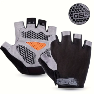 1 Pair Half Finger Cycling Gloves For Men And Women Size Large - Black