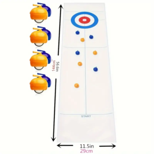 Tabletop Curling Game With 8 Rollers