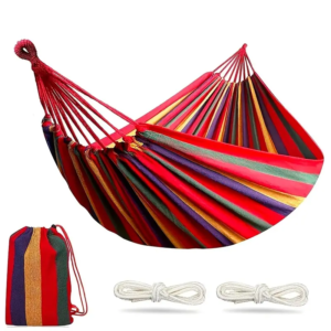 Outdoor Garden Camping Hammock with Tree Straps for Hanging, Durable Hammock Holds Up To 450lbs.