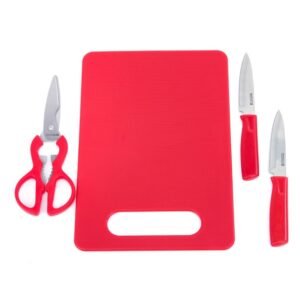 R/F 4Pc's Set(2 Knives+Scissor+Board) RF6968