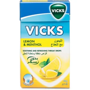 VICKS LEMON & MENTHOL THROAT DROPS 40G
