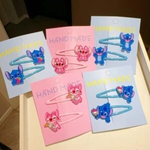 2PCS STITCH HAIR CLIPS