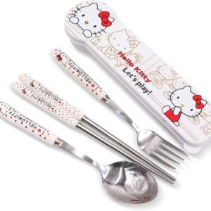 3pcs set Hello Kitty Stainless Steel Tableware
