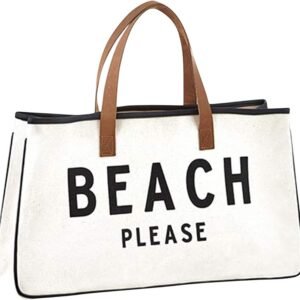 BEACH PLEASE TOTE BAG L