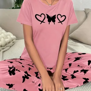 Butterfly Print Pyjama Set