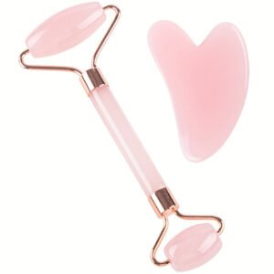GENUINE ROSE QUARTZ FACE & EYE ROLLER
