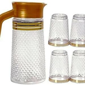 GOLDEN FIVE PLASTIC JUG WITH GLASS