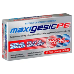 MAXIGENSIC PE COLD,FLU & SINUS RELIEF TABLETS 20'S