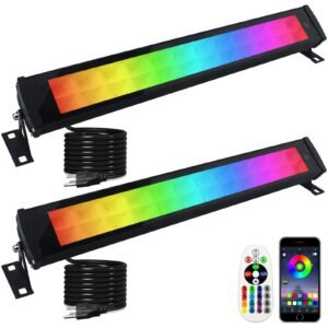 RGB LED LIGHT BAR WITH REMOTE CONTROL 2PACK