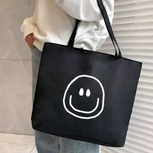 SMILE LETTER BEACH TOTE BAG