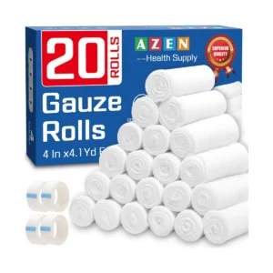 AZEN 4-inch Gauze Roll Bandages 20rolls