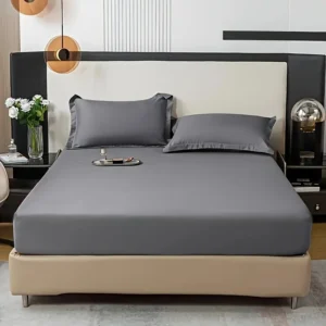 3pcs Solid Color Fitted Sheet Set,Elegant gray color-150cm*200cm