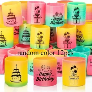 12PCS COIL SPRING WITH BIRTHDAY DESIGN