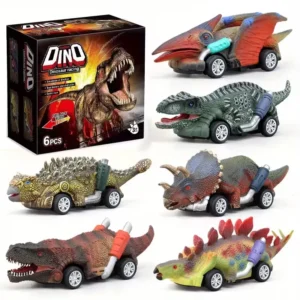CHARIOT DINO DINOSAUR RACING 6PCS NO:757-47
