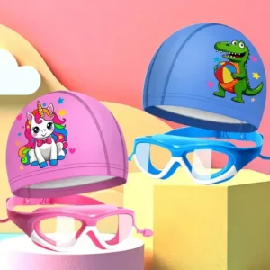 CHILDREN GOGGLE SET WITH SILICON CAP