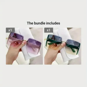 DOIR WOMEN'S SQUARE SUNGLASS WITH GOLDEN FLASH DESIGN