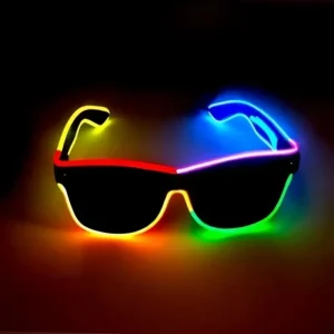 EL LIGHTING SUNGLASS WITH PORTABLE BATTERY