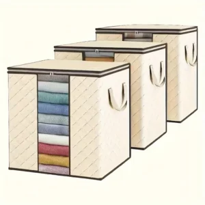 FOLDABLE CLOTH STORAGE BINS WITH ZIP 100L