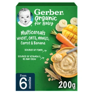 GERBER Organic Baby Multicereals Wheat Oats 200g