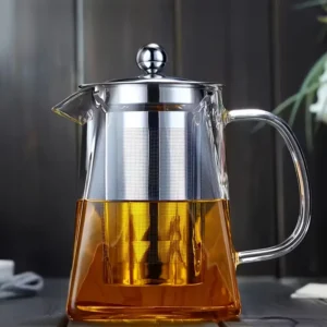 GLASS TEAPOT WITH SS FILTER 950ML (32oz)
