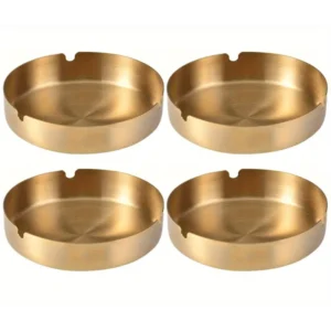 Gold Round Ashtray
