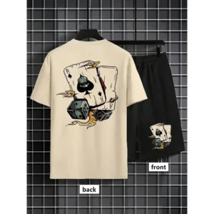GRAPHIC PRINT MEN'S TWO PCS SET