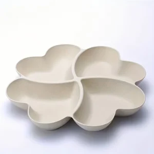 Heart-Shaped Four-Compartment Fruit Platter