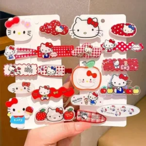 HELLO KITTY HAIR CLIPS 10PCS SET
