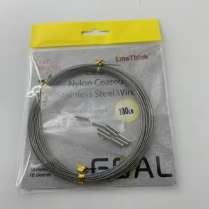 LINE THINK GOAL NYLON COATED SS FISHING LINE 60LB 10MTR 10 SLEEVES