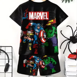 MARVEL BOYS CASUAL SHORTS SET-3-4 YEARS