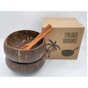 Polished Cocobowls & Spoon 2Pcs Set