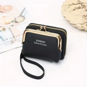 QIANBOHAIN 2in1 SHORT WALLET-BLACK