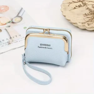 QIANBOHAIN 2in1 SHORT WALLET-LIGHT BLUE