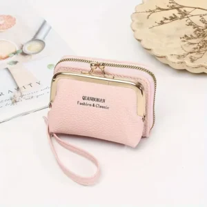 QIANBOHAIN 2in1 SHORT WALLET-PINK