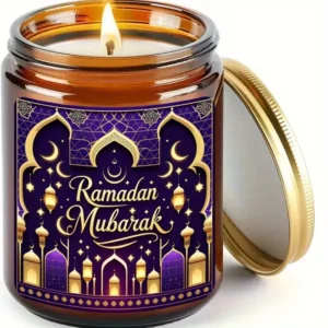 RAMADAN MUBARAK CANDLE STICKER 5'S