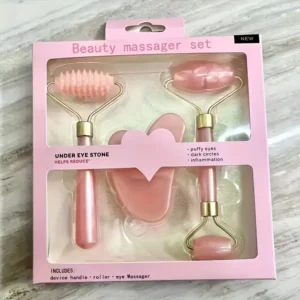 ROSE QUARTZ FACIAL ROLLER SET