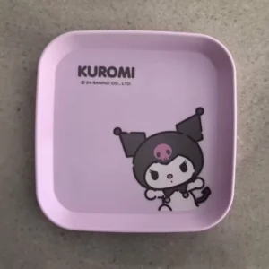 SANRIO CUTE PLASTIC FRUIT PLATE SQUARE-KUROMI