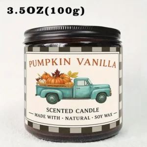 Scented Candle Pumpkin Vanilla 3.5Oz